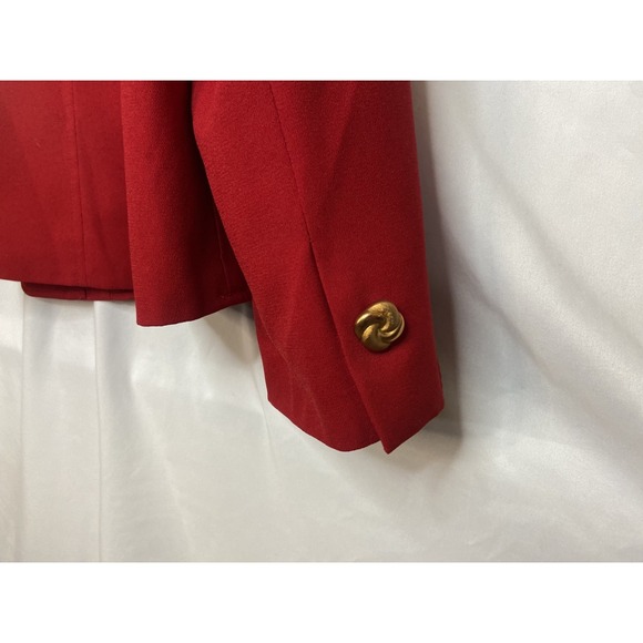 Vintage Mary Kay Star by Lion Uniform Group Red Blazer Jacket Women's Size 12R - Picture 10 of 14